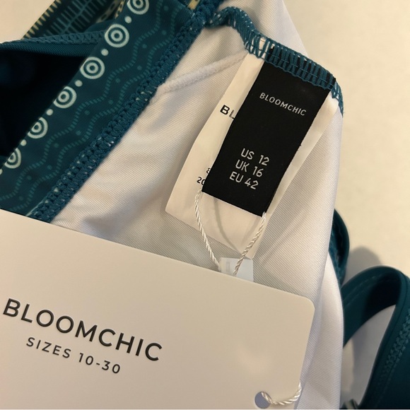 Teal Bloomchic Tankini Top - Picture 4 of 7